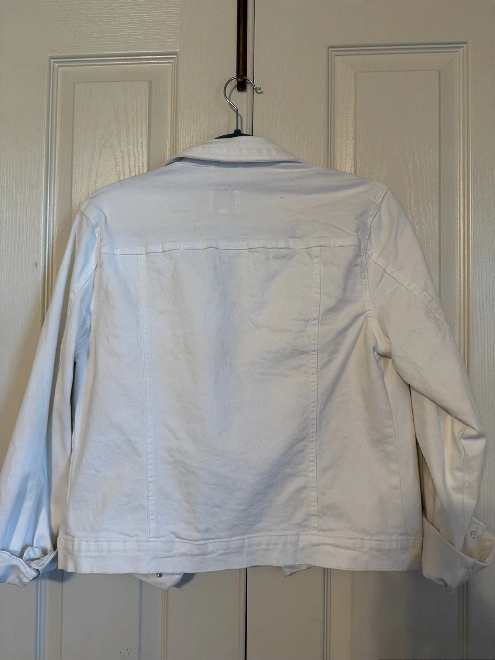 Curve Apparel White Denim Jean Jacket - Women's Classic Fit - Picture 3 of 3
